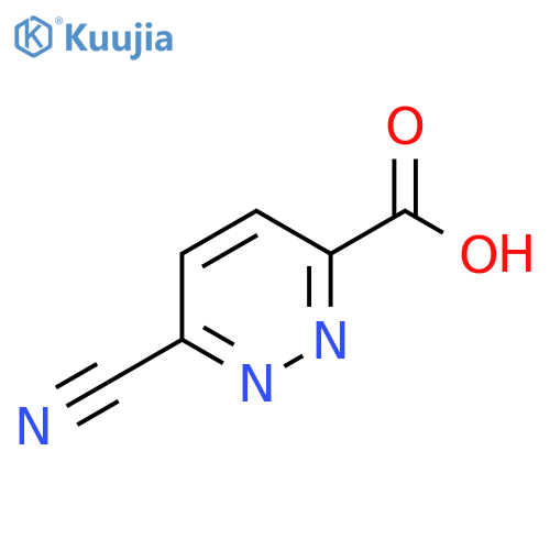 6-cyanopyridazine-3-carboxylic acid structure