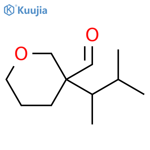 3-(3-methylbutan-2-yl)oxane-3-carbaldehyde structure