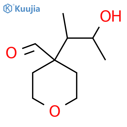 4-(3-Hydroxybutan-2-yl)oxane-4-carbaldehyde structure