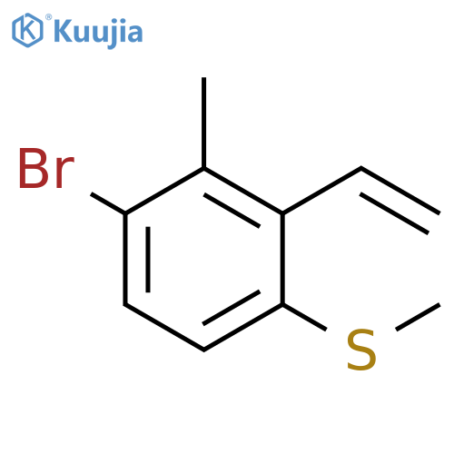 1-bromo-3-ethenyl-2-methyl-4-(methylsulfanyl)benzene structure