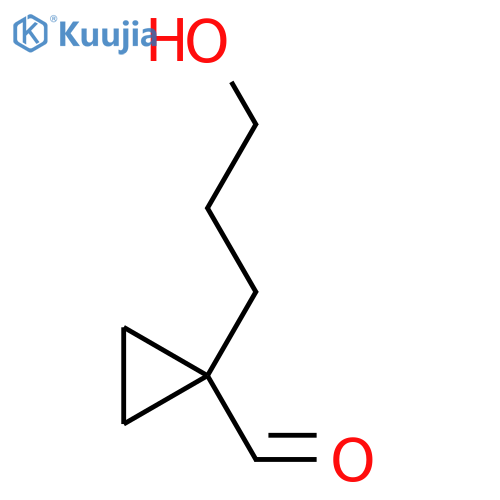 1-(3-Hydroxypropyl)cyclopropane-1-carbaldehyde structure