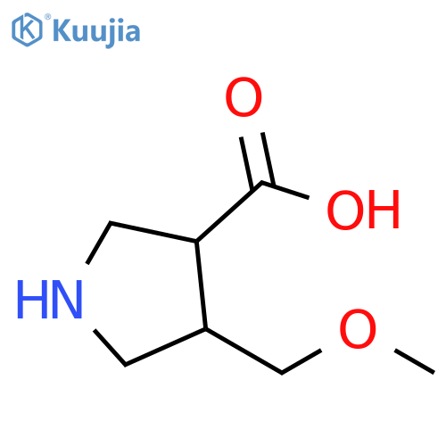 4-(methoxymethyl)pyrrolidine-3-carboxylic acid structure