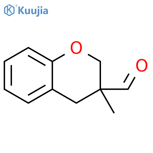 3-Methyl-3,4-dihydro-2H-1-benzopyran-3-carbaldehyde structure