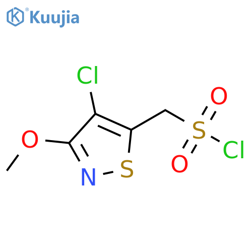 (4-chloro-3-methoxy-1,2-thiazol-5-yl)methanesulfonyl chloride structure