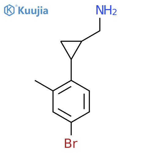 2-(4-bromo-2-methylphenyl)cyclopropylmethanamine structure