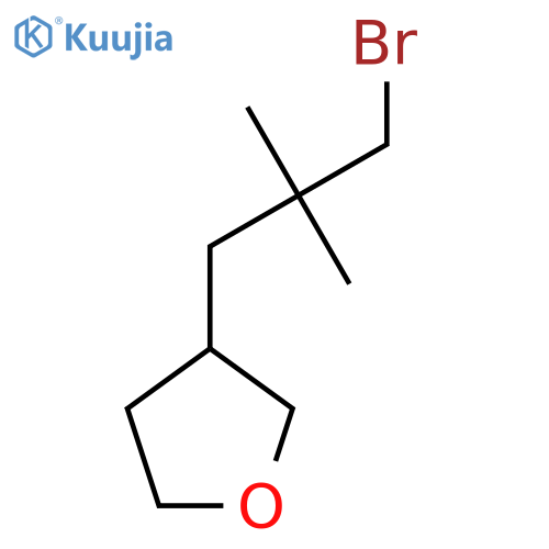 3-(3-Bromo-2,2-dimethylpropyl)oxolane structure