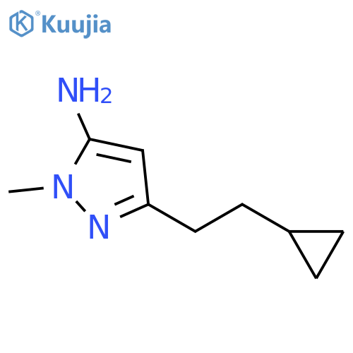 5-(2-Cyclopropylethyl)-2-methylpyrazol-3-amine structure
