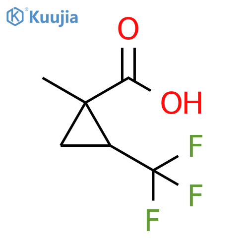1-methyl-2-(trifluoromethyl)cyclopropane-1-carboxylic acid, Mixture of diastereomers structure