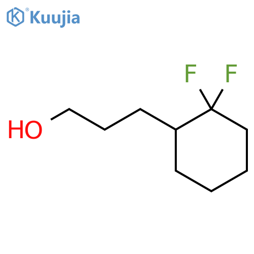 3-(2,2-difluorocyclohexyl)propan-1-ol structure
