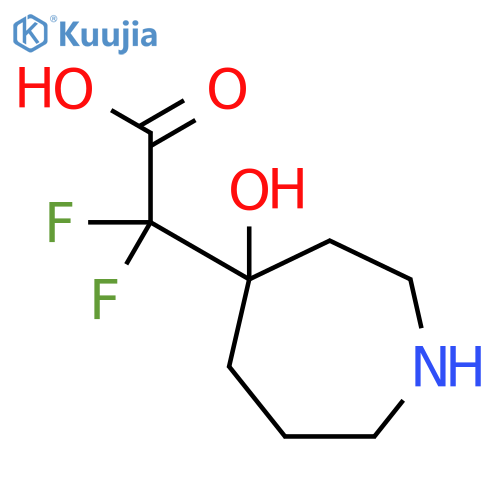 2,2-difluoro-2-(4-hydroxyazepan-4-yl)acetic acid structure