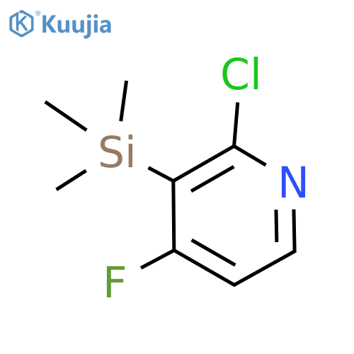 2-Chloro-4-fluoro-3-(trimethylsilyl)pyridine structure