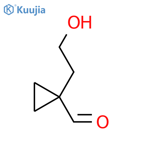 1-(2-Hydroxyethyl)cyclopropane-1-carbaldehyde structure