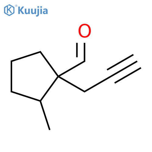 2-Methyl-1-(prop-2-yn-1-yl)cyclopentane-1-carbaldehyde structure