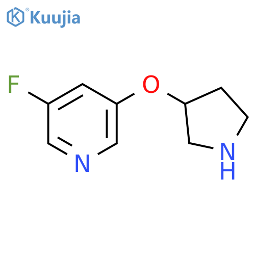 3-fluoro-5-(pyrrolidin-3-yloxy)pyridine structure