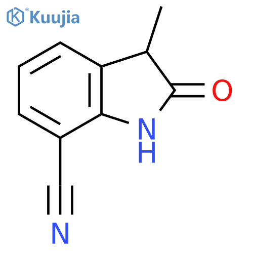 3-methyl-2-oxo-2,3-dihydro-1H-indole-7-carbonitrile structure