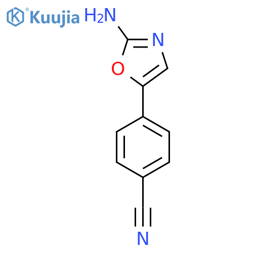 4-(2-amino-1,3-oxazol-5-yl)benzonitrile structure