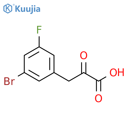 3-(3-bromo-5-fluorophenyl)-2-oxopropanoic acid structure