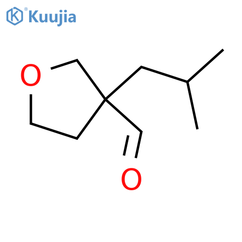 3-(2-Methylpropyl)oxolane-3-carbaldehyde structure