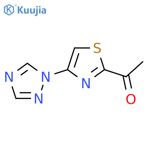 1-4-(1H-1,2,4-triazol-1-yl)-1,3-thiazol-2-ylethan-1-one structure