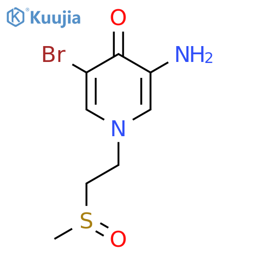 3-Amino-5-bromo-1-(2-methanesulfinylethyl)-1,4-dihydropyridin-4-one structure