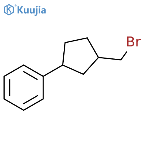 3-(bromomethyl)cyclopentylbenzene structure