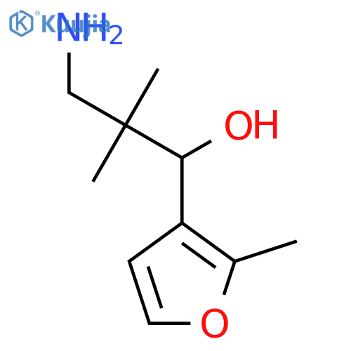3-Amino-2,2-dimethyl-1-(2-methylfuran-3-yl)propan-1-ol structure