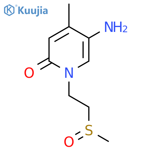 5-Amino-1-(2-methanesulfinylethyl)-4-methyl-1,2-dihydropyridin-2-one structure