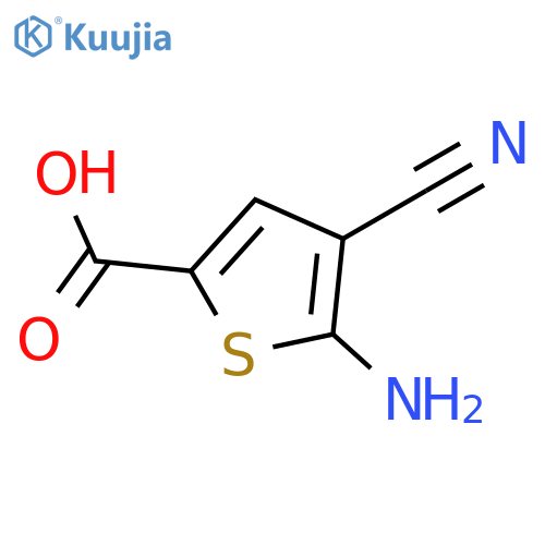 5-amino-4-cyanothiophene-2-carboxylic acid structure