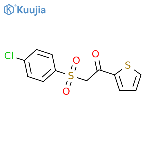 Ethanone, 2-[(4-chlorophenyl)sulfonyl]-1-(2-thienyl)- structure