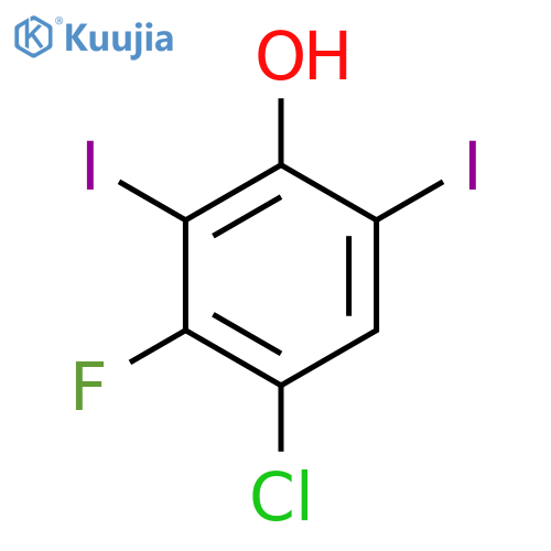 4-Chloro-3-fluoro-2,6-diiodophenol structure