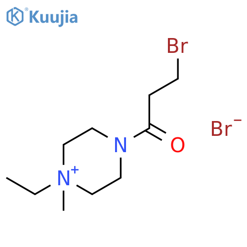 Piperazinium, 4-(3-bromo-1-oxopropyl)-1-ethyl-1-methyl-, bromide structure