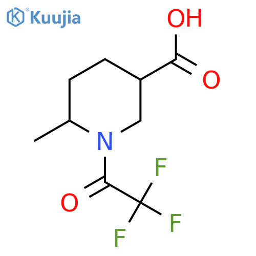 6-Methyl-1-(trifluoroacetyl)piperidine-3-carboxylic acid structure