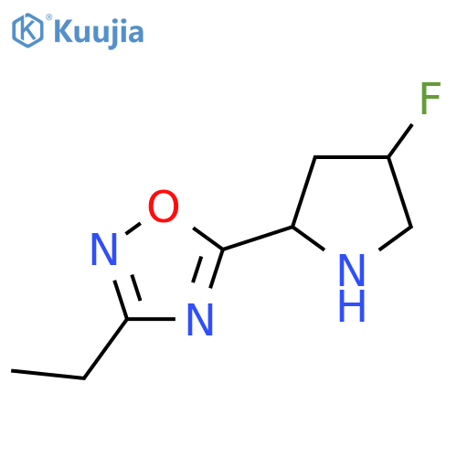 3-Ethyl-5-(4-fluoropyrrolidin-2-yl)-1,2,4-oxadiazole structure