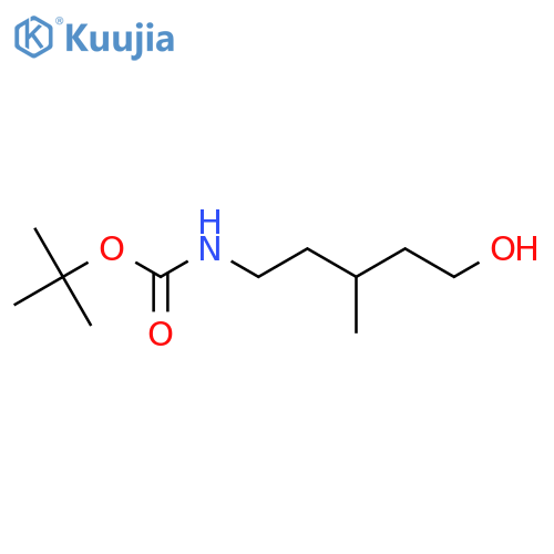 tert-butyl N-(5-hydroxy-3-methylpentyl)carbamate structure