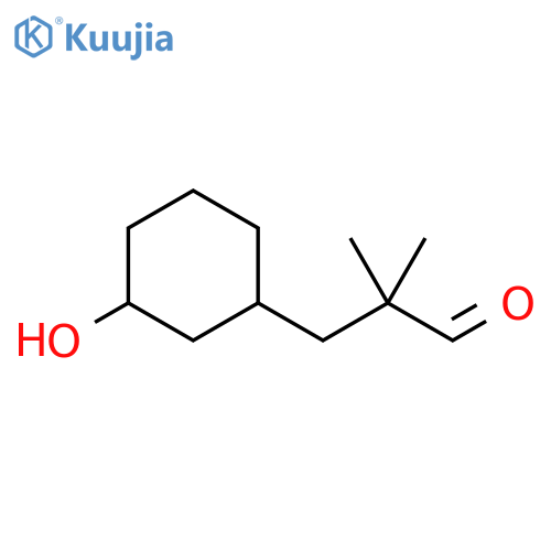 3-(3-hydroxycyclohexyl)-2,2-dimethylpropanal structure