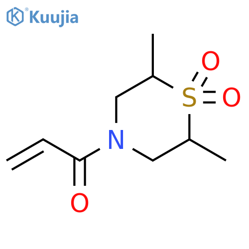 1-(2,6-Dimethyl-1,1-dioxido-4-thiomorpholinyl)-2-propen-1-one structure