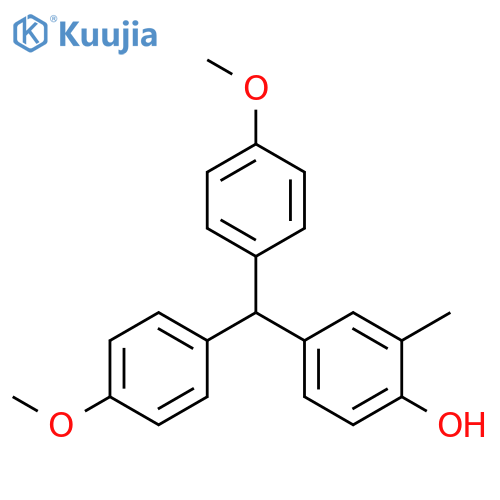 Phenol, 4-[bis(4-methoxyphenyl)methyl]-2-methyl- structure