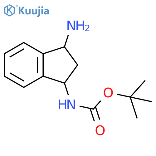 tert-butyl N-(3-amino-2,3-dihydro-1H-inden-1-yl)carbamate structure