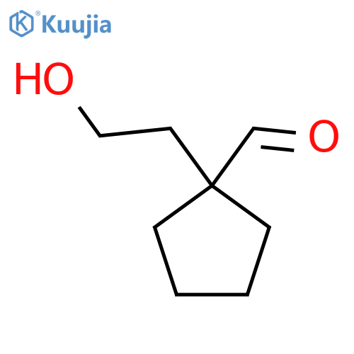 1-(2-Hydroxyethyl)cyclopentane-1-carbaldehyde structure