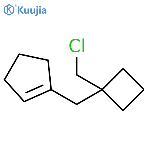 Cyclopentene, 1-[[1-(chloromethyl)cyclobutyl]methyl]- structure