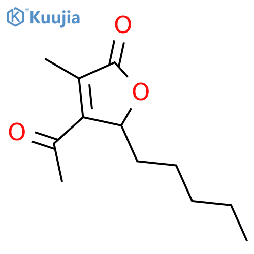 2(5H)-Furanone, 4-acetyl-3-methyl-5-pentyl- structure