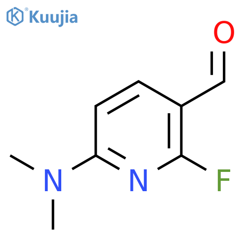 3-Pyridinecarboxaldehyde, 6-(dimethylamino)-2-fluoro- structure