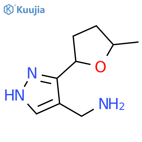 3-(5-methyloxolan-2-yl)-1H-pyrazol-4-ylmethanamine structure