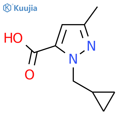 1-(Cyclopropylmethyl)-3-methyl-1H-pyrazole-5-carboxylic acid structure
