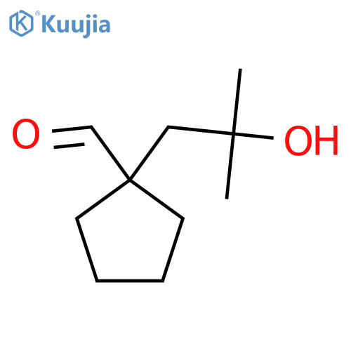 1-(2-Hydroxy-2-methylpropyl)cyclopentane-1-carbaldehyde structure