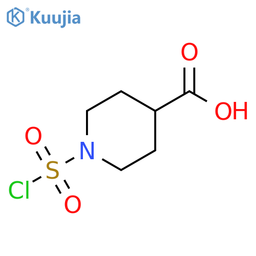 1-(chlorosulfonyl)piperidine-4-carboxylic acid structure