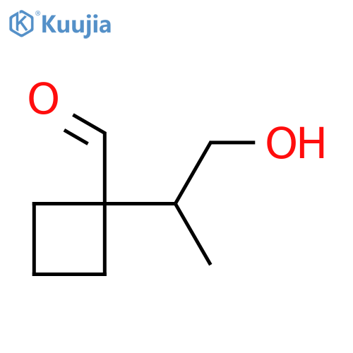1-(1-hydroxypropan-2-yl)cyclobutane-1-carbaldehyde structure