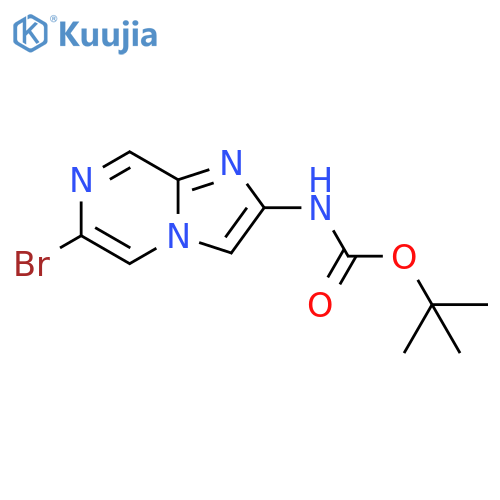 tert-butyl N-{6-bromoimidazo1,2-apyrazin-2-yl}carbamate structure