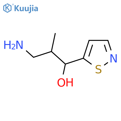 3-Amino-2-methyl-1-(1,2-thiazol-5-yl)propan-1-ol structure