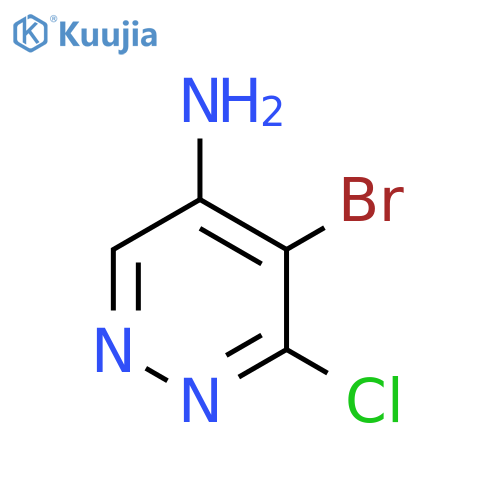 5-bromo-6-chloropyridazin-4-amine structure